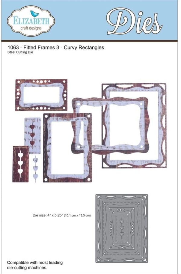 ELIZABETH CRAFT DESIGNS - FUSTELLA FITTED FRAMES 3 - CURVY RECTANGLES