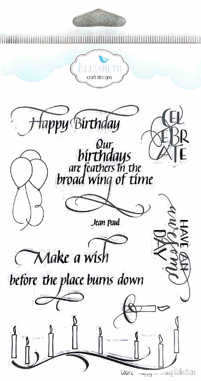 ELIZABETH CRAFT DESIGNS - TIMBRO CLEAR HAPPY BIRTHDAY COLLECTION