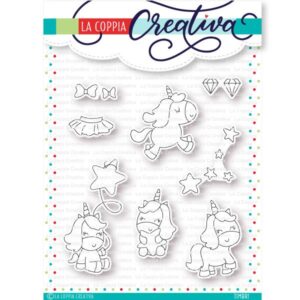 LA COPPIA CREATIVA - TIMBRO + FUSTELLA UNICORNI