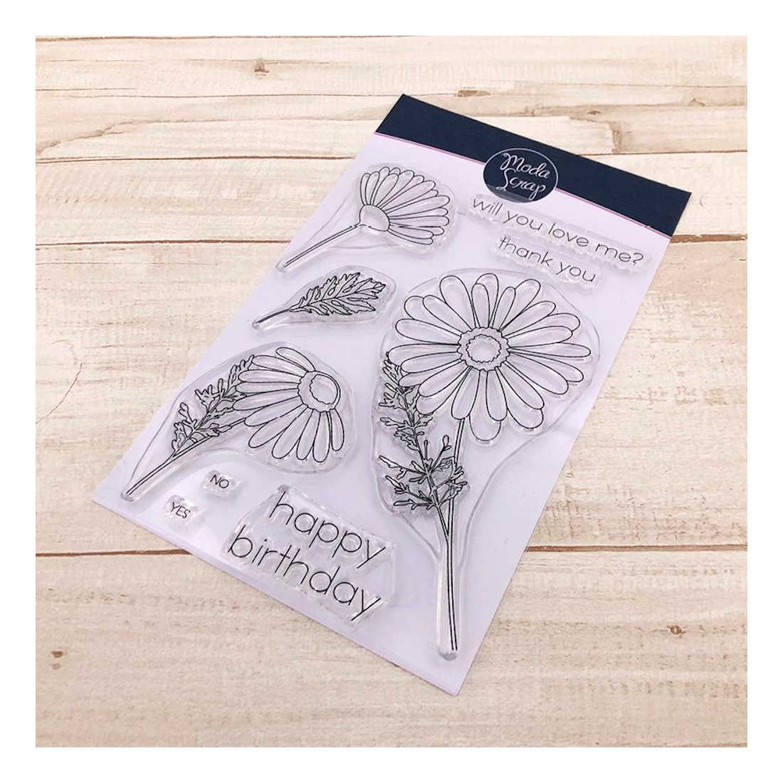 MODASCRAP - TIMBRO CLEAR DAISY