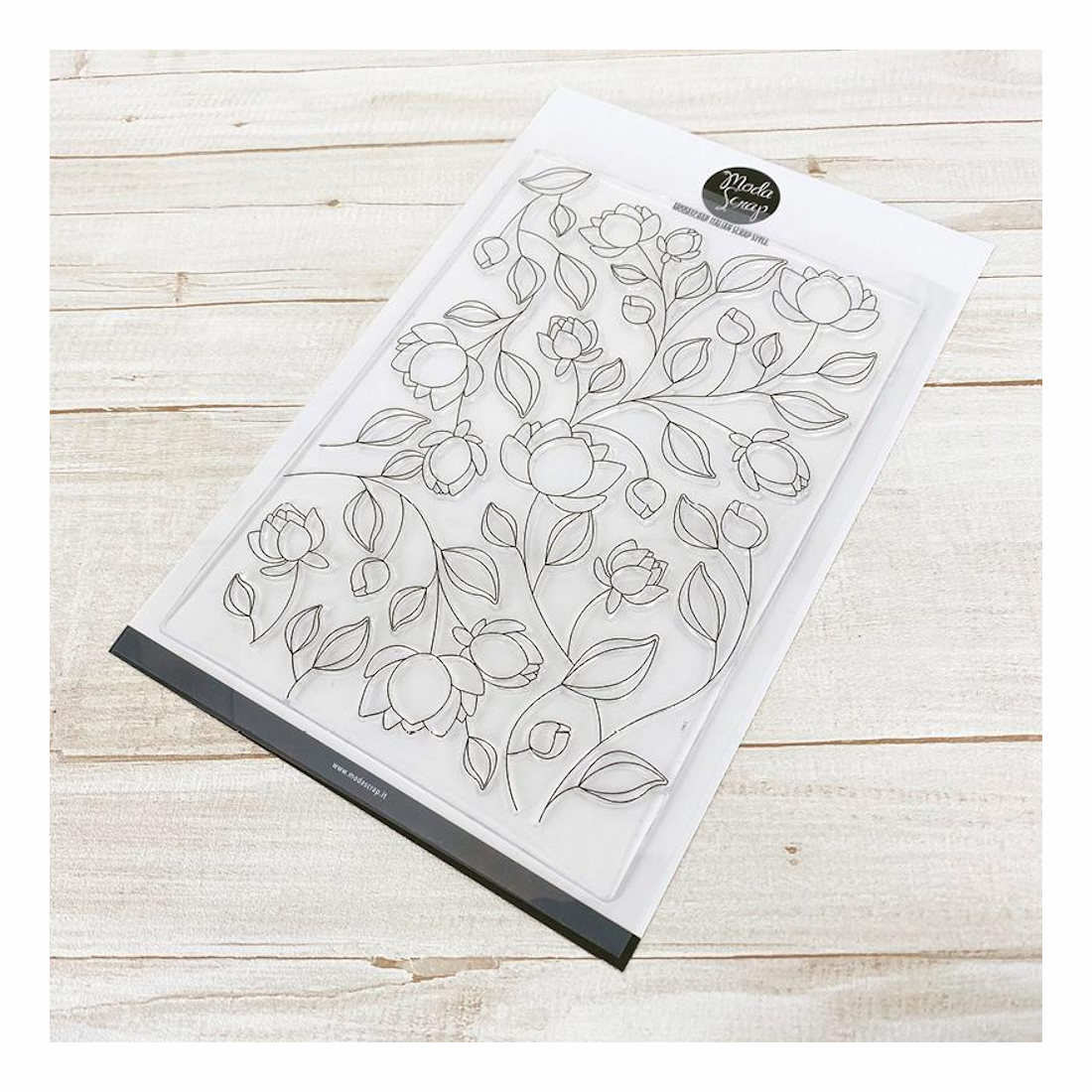 MODASCRAP - TIMBRO CLEAR FLOWERS PATTERN