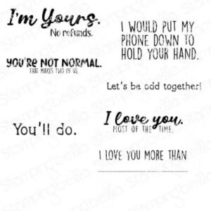 STAMPINGBELLA - TIMBRO GOMMA ODD TOGETHER SENTIMENT SET