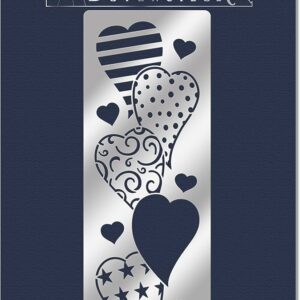 STAMPENDOUS - STENCIL VERTICAL HEARTS