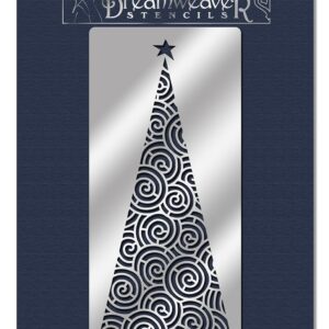 STAMPENDOUS - STENCIL SWIRLY CHRISTMAS TREE