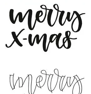 CRAFTEMOTIONS - TIMBRO CLEAR HANDLETTER - MERRY X-MAS