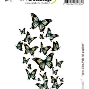 CARABELLE STUDIO - TIMBRO GOMMA VOLE, VOLE, VOLE JOLI PAPILLON