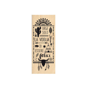 FLORILEGES DESIGN - TIMBRO LEGNO ESSERE FELICI