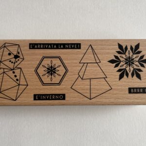 FLORILEGES DESIGN - TIMBRO LEGNO PICCOLI PIACERI INVERNALI