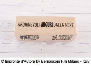 IMPRONTE D'AUTORE - TIMBRO LEGNO ABOMINEVOLI AUGURI
