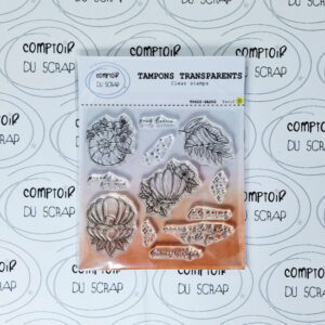 COMPTOIR DU SCRAP - COQUILLAGES FLEURIS