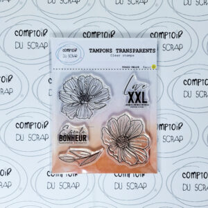 COMPTOIR DU SCRAP - TIMBRO CLEAR ESCALE FLEURIE