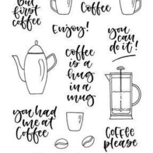 CRAFTEMOTIONS - TIMBRO CLEAR COFFEE PLEASE