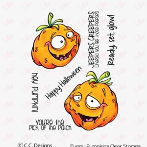CCDESIGNS - TIMBRO + FUSTELLA FUNNY PUMPKINS