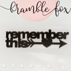 BRAMBLEFOX - ABBELLIMENTO REMEMBER THIS