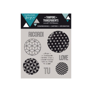 FLORILEGES DESIGN - TIMBRO CLEAR BOLLE GEOMETRICHE