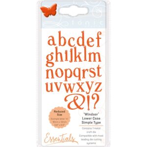 TONIC STUDIOS - FUSTELLA 'WINDSOR' LOWER CASE SIMPLE TYPE