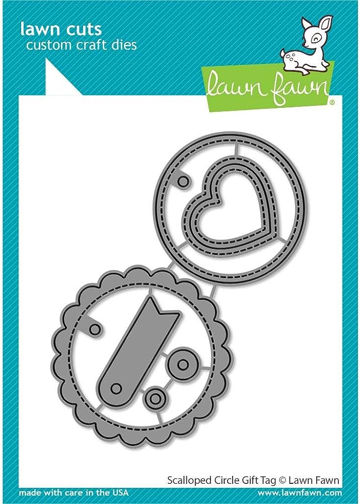 LAWNFAWN - FUSTELLA SCALLOPED CIRCLE GIFT TAG