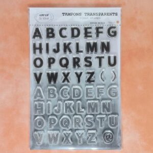 COMPTOIR DU SCRAP - TIMBRO CLEAR ALPHABET PLEIN ET HACHURÉ